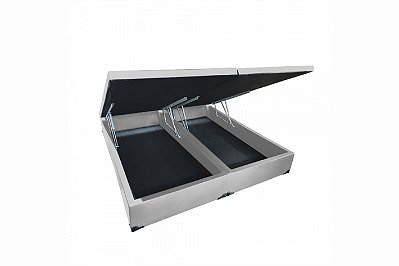 BOX BAU QUEEN BIPARTIDO 1,58X1,98 KORINO BRANCO