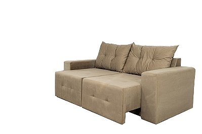SOFA RETRATIL HAWAII 185 - LISO BEGE CLARO - ESTOFAMART