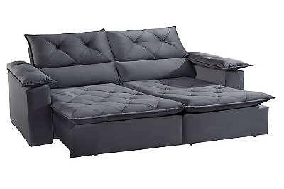 SOFA RETR IRON 180 - VEL CINZA/3040-09 - INNOVE