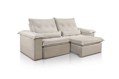 SOFA RETR VALENCIA 250CM VEL CAPPUCCINO/525 - JC ESTOFADOS