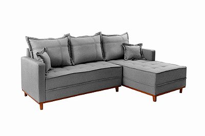 SOFA SF.2210 CHAISE MILAO LD ESQ LINHO CINZA/1008 - EVID