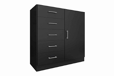 COMODA CQ.6510 MIAMI 5GV 1PT PRETO - FELLICCI