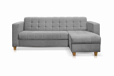 SOFA COLORADO C/ CHAISE 213CM LINHO CINZA/566 - JC ESTOF