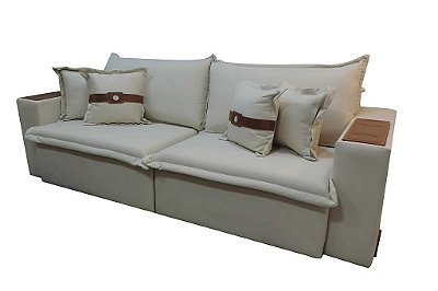 SOFA RETR CAPRI 250 LINHO SAT MARFIM/12 - INNOVE