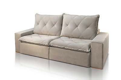 SOFA RETR LORETO 230CM VEL CAPUCCINO/525 - JC ESTOF