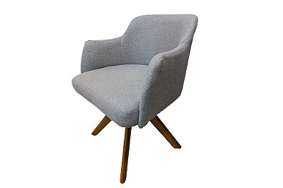 POLTRONA PRISMA GIRAT  CINZA/566 - JC ESTOF