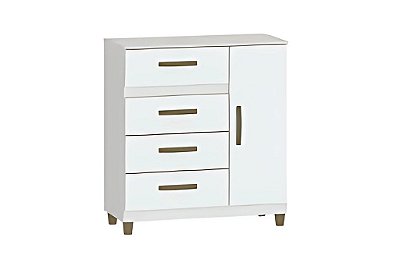 COMODA LEME 4GV 1PT BRANCA - FELLICCI