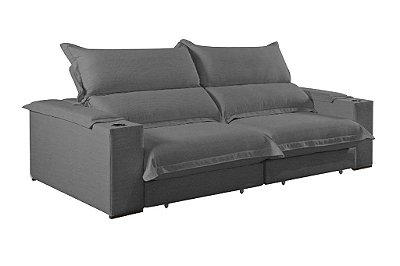 SOFA RETR THOR P/COPO 230CM LINHO CINZA/B02 - NOBLY