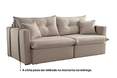 SOFA RETR LISBOA 260 S/CX C/FITA LIN BEGE/459 - EST TEIX
