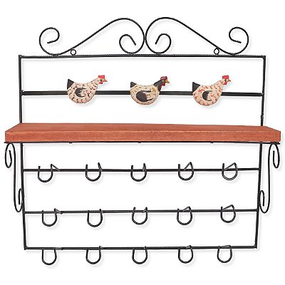 Prateleira e porta copos - Galinhas