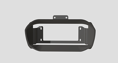 Moldura para painel digital Ghost no Ford Fiesta 2002–2014 – 3DHP