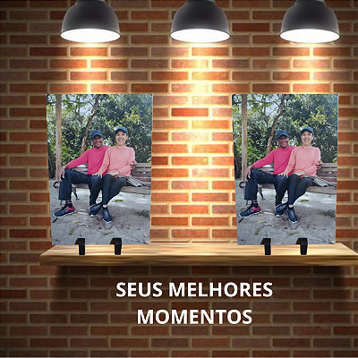 Quadros de Mesa Personalizado 10x15 cm C/ SUPORTE Com Sua Foto