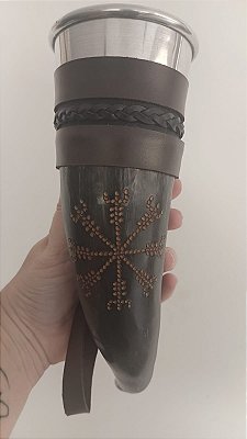 Drink Horn com Copo de Alumínio Elmo do Terror - Ægishjálmr 2