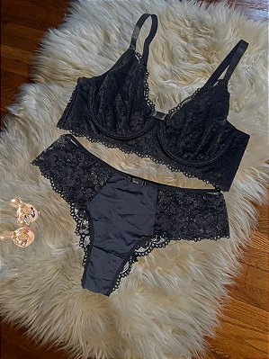 Conjunto Plus Size Sem Bojo com Aro em Microfibra