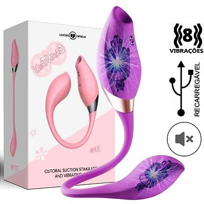 VIBRADOR REC. SUGADOR 2 EM 1 FLOR AMEE