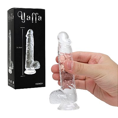 PENIS COM ESCROTO TRANSPARENTE 14cm
