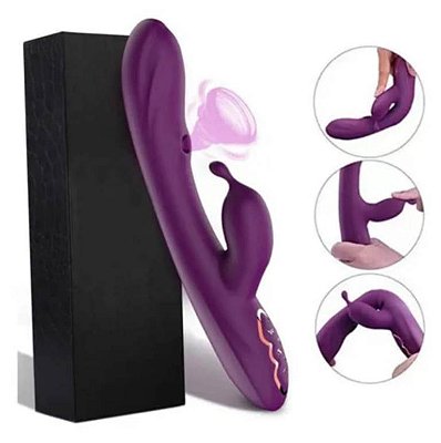 VIBRADOR REC. SUGADOR DE PONTO G 3 IN 1
