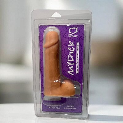 PENIS MYDICY REALISTICO COM ESCROTO 18 CM