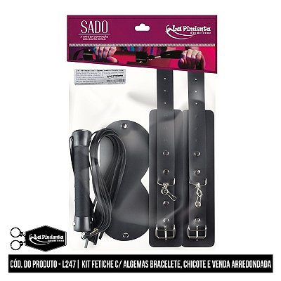 KIT SADO ALGEMAS, VENDA E CHICOTE