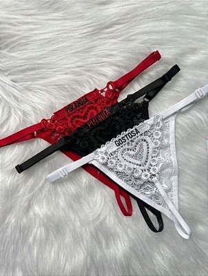 CALCINHA COM REGULAGEM BORDADA