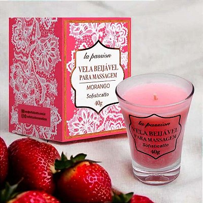 VELA BEIJAVEL SOFISTICATTO MORANGO 40G