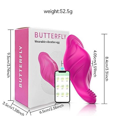 VIBRADOR REC. DE CALCINHA BUTTERFLY APP