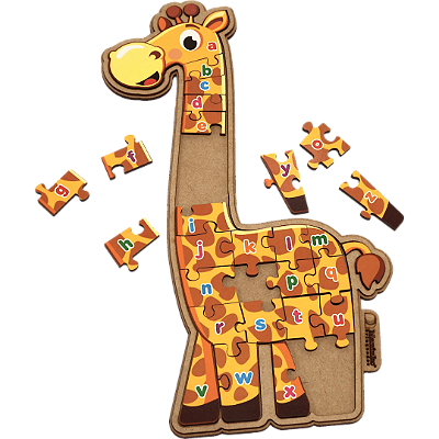 Quebra-cabeça Girafa Alfabética
