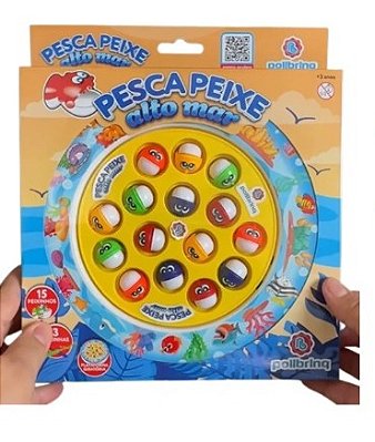 Pega Peixe Alto Mar Com 15 Peixes 3 Varinhas Polibrinq