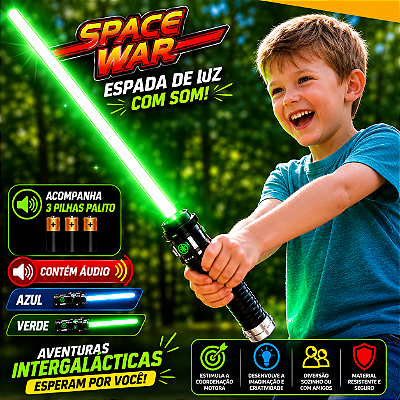 Espada led space war 66,5cm