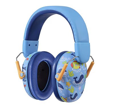 Abafador Infantil Antirruído – Fundo do Mar azul