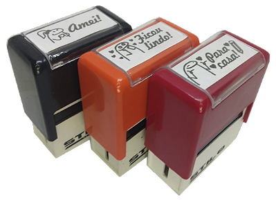 Kit 03 Carimbos Automáticos Stilo 20 - Flork I