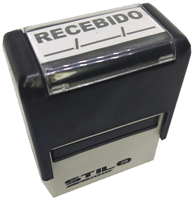 Carimbos Automáticos Stilo 20 - RECEBIDO com espaço para data