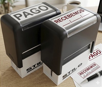 Carimbos Automáticos Stilo 20 - PAGO / RECEBEMOS