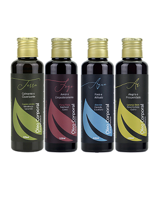 Combo Óleos Corporais - Água, Fogo, Ar e Terra
