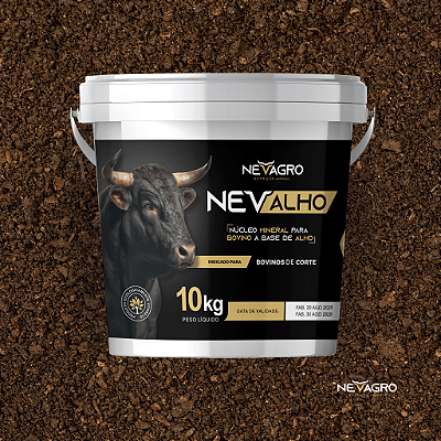 NEV | ALHO – Núcleo Mineral e Vitamínico à Base de Alho para Bovinos – 10kg