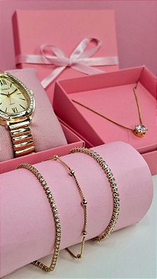 Mostruário em dourado