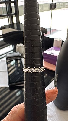 ANEL 12 - CORAÇÕES E ZIRCONIAS - PRATA 925