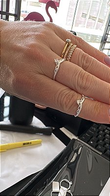 ANEL - COROA - PRATA 925