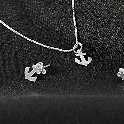 CONJUNTO ANCORA - PRATA 925