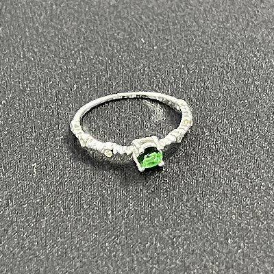 ANEL PEDRA VERDE - PRATA 925
