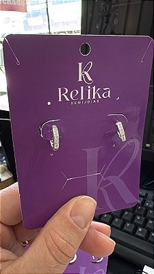 ARGOLA CLICK CRAVEJADA 1F - P - PRATA 925