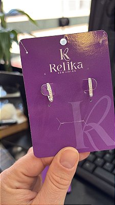 ARGOLA CLICK CRAVEJADA 1F - G - PRATA 925