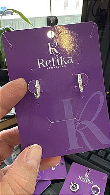 ARGOLA CLICK CRAVEJADA 1F - M - PRATA 925