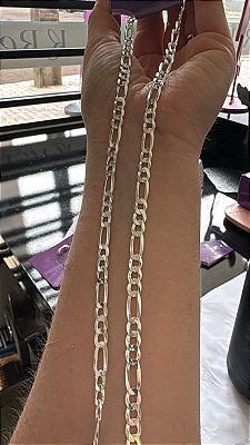 CORRENTE 3X1 FIO 120 6MM 60 - PRATA 925