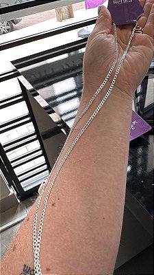 CORRENTE GRUMET 0,70 70CM - PRATA 925