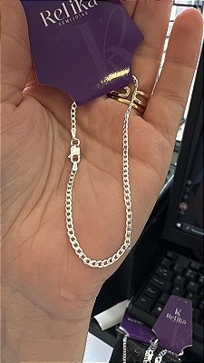 PULSEIRA MASCULINO GRUMET 0,60 - PRATA 925