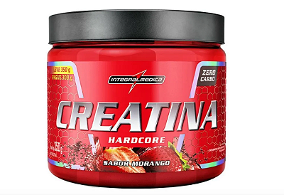 Creatina Hardcore Integralmedica - Sabor morango (350g)