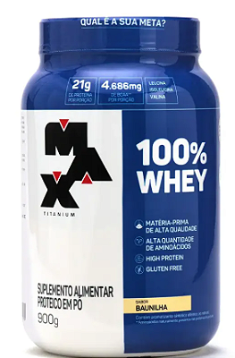 Whey 100% Max Titanium sabor Cookies & Cream (900g)