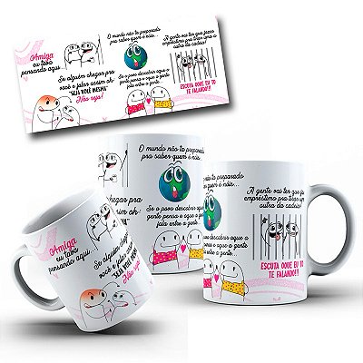 Caneca Personalizada Unykk Amiga Eu Tava Pensando Aqui, Seja Você Mesma, Não Seja