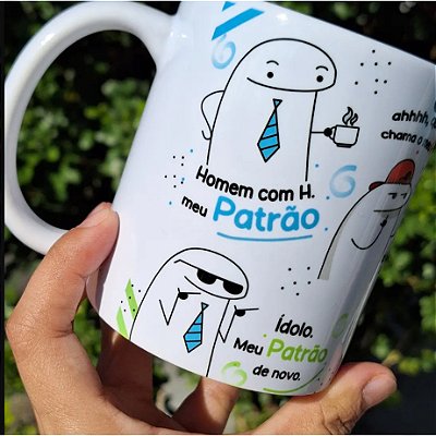 Caneca Personalizada Unykk Flork Homem com H meu Patrão